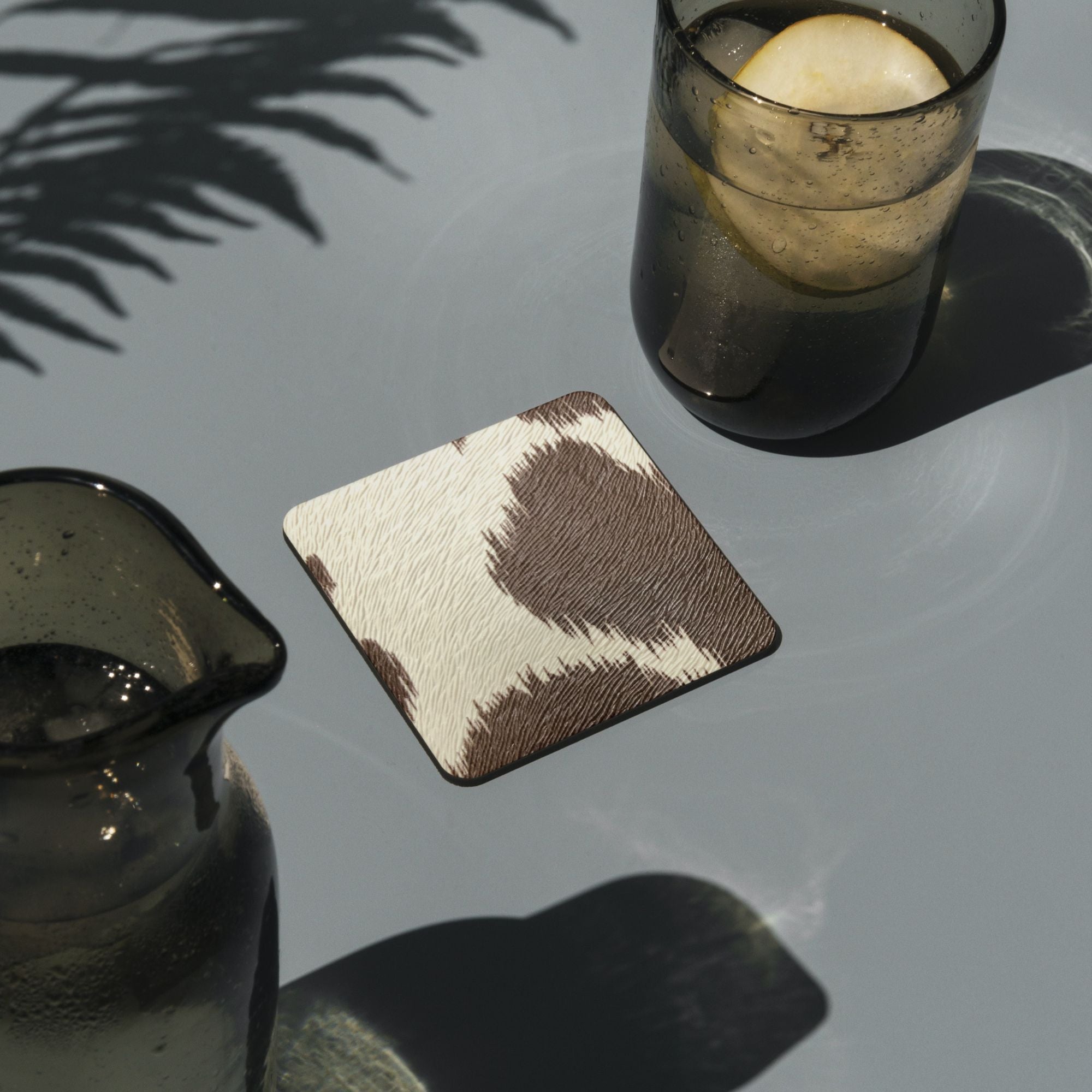 black on white brown on cream